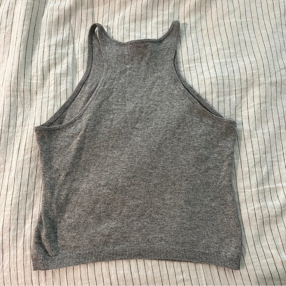 Staud Women’s Heather Gray Ayana Ribbed Knit Tank Top - Picture 8 of 9